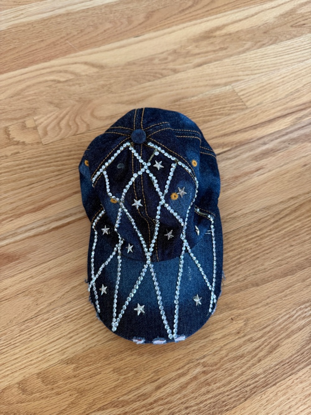 Sparkly rhinestone denim hat